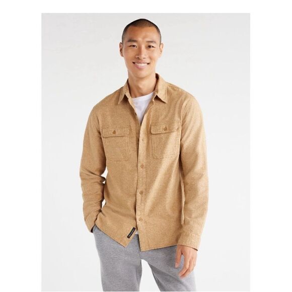 Men's Comfy Vintage Inspired Flannel Cotton Shirt with Long Sleeves, Size 3XL - Picture 3 of 8